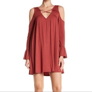 Good Luck Gem Cold Shoulder Dress